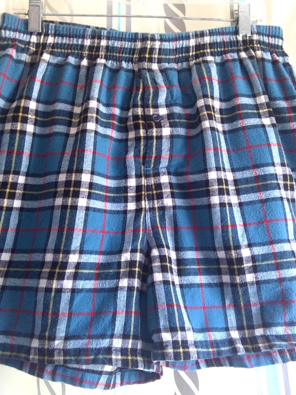 "L.L.BEAN" Scotch Plaid Flannel Boxers Shorts Man Sz L (36-38 Inch waist)